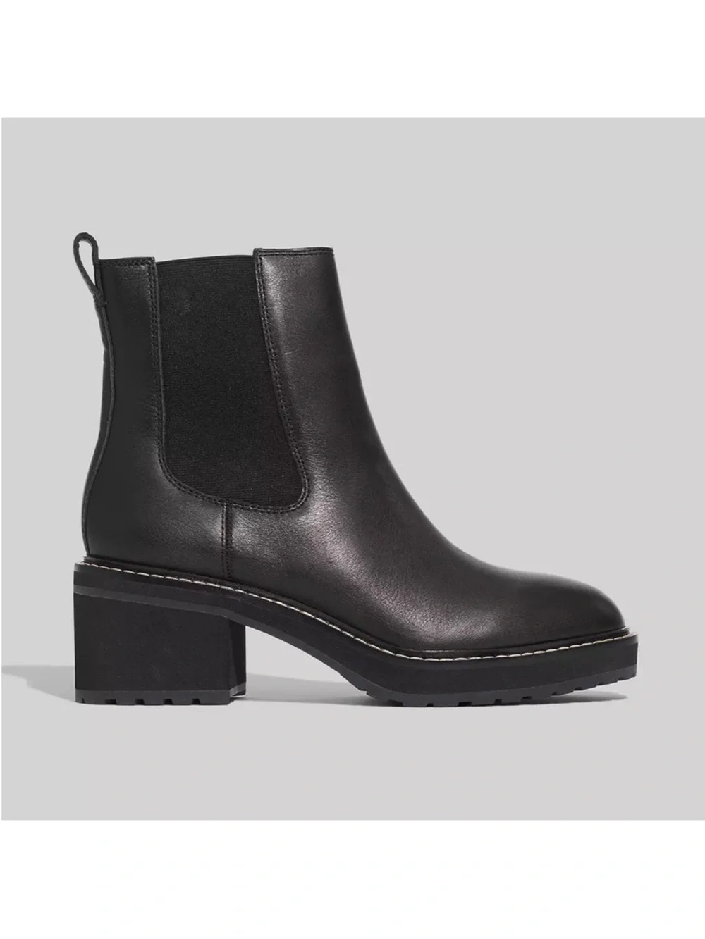 Madewell The Carina Platform Boot in true black